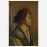 Marietta Cerrini, Damenportrait, Öl auf Leinwand