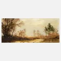 Manfred Feiler, Herbstlandschaft, Öl auf Holz
