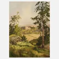 Siegfried Hauffe, "Am Burgstein", Aquarell