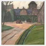 Alfred Hofmann-Stollberg, "Thüringer Schloss", Öl auf Leinwand