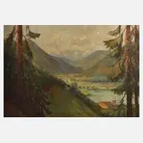 Rudolf Poeschmann, "Tegernseelandschaft", Öl auf Leinwand