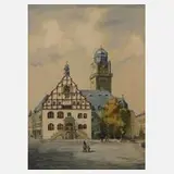 Maritta Seybold, Das alte Rathaus in Plauen, Aquarell