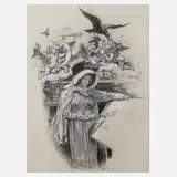 Prof. Hermann Vogel, "Fräulein Neujahr" 1911, Zeichnungen und ein Text des Künstlers (als Kopie beigegeben) voraus