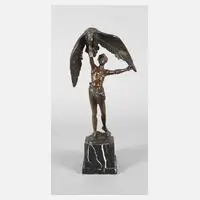 Gotthilf Jäger, Herakles mit dem Adler, Bronze