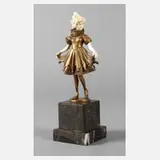 Hans Keck, Chryselephantin Pierrette, Bronze