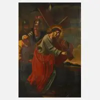 Johann Kraus, Passionsszene, Kreuztragung Jesu, Öl auf grober Leinwand