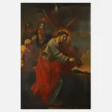 Johann Kraus, Passionsszene, Kreuztragung Jesu, Öl auf grober Leinwand