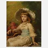 Karl Wilhelm Bauerle, Mädchenbildnis der Elisabeth Risdon, Öl auf Leinwand
