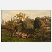 Arthur William Redgate, Dorflandschaft, Öl auf Leinwand