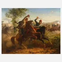 Wilhelm Richter, Schlacht von Solferino 1859, Öl auf Leinwand