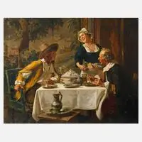 Albert Schröder, Die schöne Magd, Öl auf Leinwand und Keilrahmen