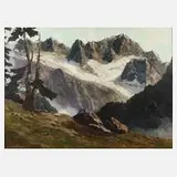 Prof. Georg Arnold-Graboné, Hochgebirgslandschaft, Öl auf Leinwand