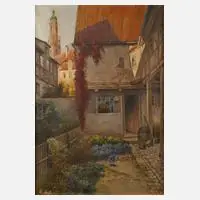 H. Groß, In der Altstadt, Öl auf Leinwand