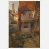 H. Groß, In der Altstadt, Öl auf Leinwand