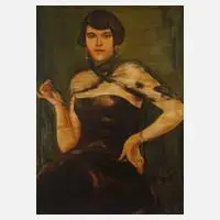 Hermann Halbweis, Damenportrait, 1927, Öl auf Leinwand