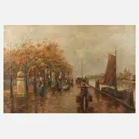Hans Harländer, Impression aus Holland, Öl auf Platte