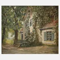 P. Heil, Geburtshaus des Ännchen von Thaurau, Öl auf Pappe