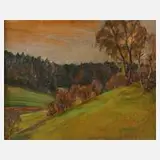 Max Hein-Neufeldt, Sommerlandschaft, Öl auf Platte