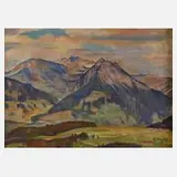 K. Krauß, Sommer in den Alpen, Öl auf Leinwand
