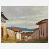 Kurt Leyde, "Pátzcuaro", 1929, Öl auf leinenkaschierter Platte