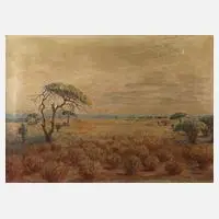 C. W. Michatz, Steppenlandschaft, 1922, Öl auf Leinwand