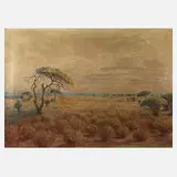 C. W. Michatz, Steppenlandschaft, 1922, Öl auf Leinwand