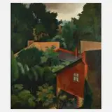 Walter Pasch, Blick in den Hinterhof, Öl auf Leinwand