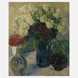 Alexander Posch, Sommerblumenstillleben, Öl auf Pappe