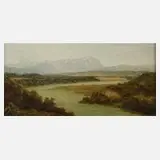 Hans Pröls, "Die Isar", Öl auf Hartfaserplatte