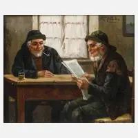F. C. Rieman, "Die Politiker", Öl auf Holztafel
