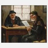 F. C. Rieman, "Die Politiker", Öl auf Holztafel
