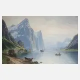 C. Th. Schmitz, Fjordlandschaft, Öl auf Leinwand
