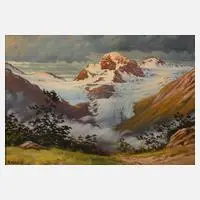 Karel Vobořil, Abend in den Alpen, Öl auf Leinwand