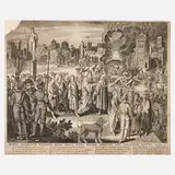 Joachim Bormeester, fl.1679-1702, Blatt aus einer Bilderbibel, Kupferstich