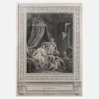 Jean Massard, Beim Aufstehen, 1771, Kupferstich