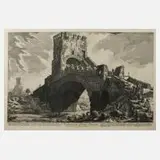 Ponte Salario by Giovanni Battista Piranesi, Radierung, sold Aug 2021