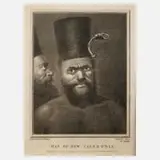 François-Germain Aliamet, "Man of New Caledonia", 1777, Kupferstich