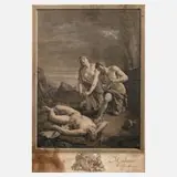 Adam und Eva beweinen Abel by Carlo Ant. Porporati, sold Aug 2021