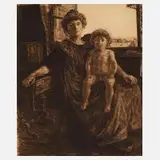 Albert Welti, "Mutter mit Kind", Radierung