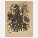 Lovis Corinth, "Emil Jannings als Heinrich VIII", Kreidelithographie