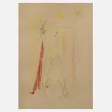 Jean Cocteau, Nackter Jüngling mit Kelch, Farblithographie
