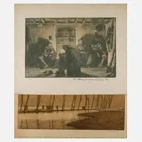 Prof. Franz Eichhorst, Zwei Farblithografien, 1918