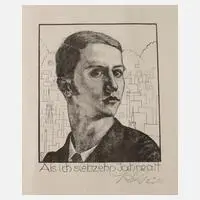 Kurt Günther, "Als ich siebzehn Jahre alt", Lithographie