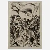 Ludwig Meidner, "Septemberschrei", 1918, Lithographie auf Velin