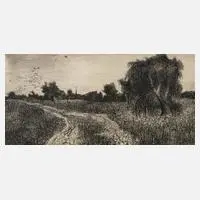 Otto Paetz, "Feldweg", Radierung
