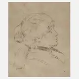 Portrait Berthe Morisot by Pierre-Auguste Renoir, Radierung auf Maschinenbütten mit zartem Plattenton, sold Aug 2021