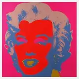 "Marilyn Monroe" by Andy Warhol, Farbserigraphie auf leichtem Karton, sold Aug 2021