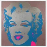 "Marilyn Monroe" by Andy Warhol, Farbserigraphie auf leichtem Karton, sold Aug 2021