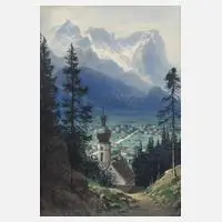 Johann Hering, In den Alpen, Aquarell