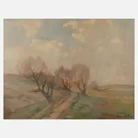 Bruno Jüttner, "Frühlingsahnen", pastellfarbige